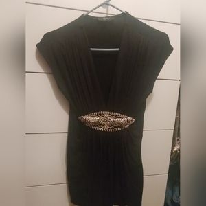 Sky Brand rhinestone medallion top